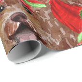 Brown Labradole Hondenliefhebber gevierd met Kerst Cadeaupapier (Rol Hoek)