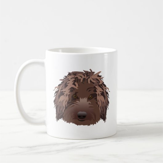 Brown Labradoodle Koffiemok (Links)