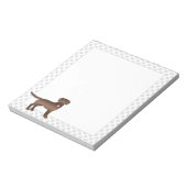 Brown Labrador Retriever Cartoon Dog & Paws Notitieblok (Linkerzijde)