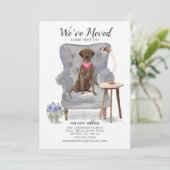 Brown Labrador Retriever Dog | Verplaatsingsaankon Aankondiging (Staand voorkant)