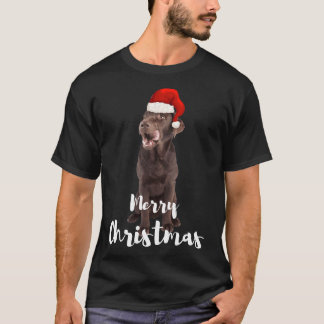 Brown Labrador Retriever Merry Kerstlabrador T-shirt