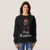 Brown Labrador Retriever Merry Kerstlabrador Trui (Voorkant volledig)
