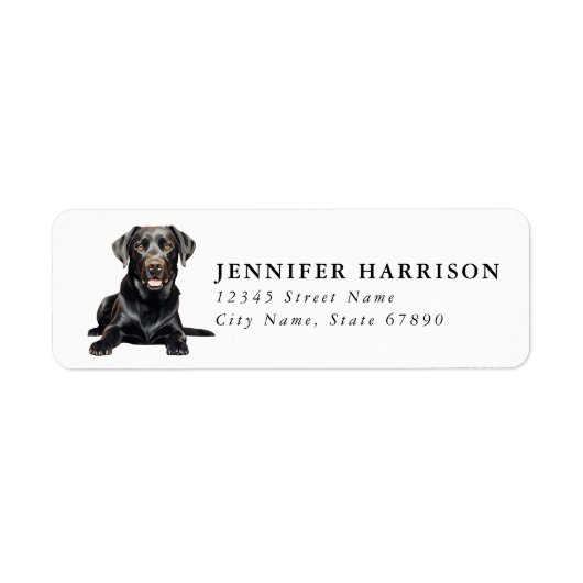 Brown Labrador Retriever Return Address Labels (Voorkant)