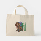 Brown Lagotto Romagnolo Cartoon Puppy Dog Mini Tote Bag (Achterkant)