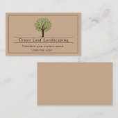 Brown Landscaping Yard Garden Service Visitekaartje (Voorkant / Achterkant)