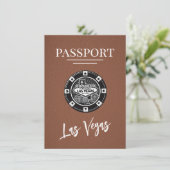 Brown Las Vegas Passport Bewaar de datum Save The Date (Staand voorkant)