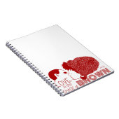 BROWN LAVE IN RED NOTITIEBOEK (Rechterzijde)