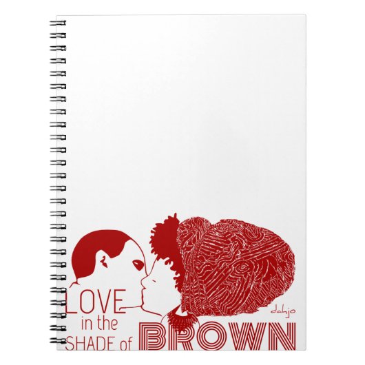 BROWN LAVE IN RED NOTITIEBOEK (Voorkant)