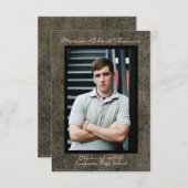 Brown Leather - 3x5 Afstuderen Aankondiging (Voorkant / Achterkant)