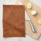 Brown Leather American MoJo Kitchen Towel Theedoek (Quarter Fold)
