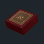 Brown Leather Gold Justice Scale  Lijst Cadeaudoosje<br><div class="desc">Eenvoudig bruin  lederen textuur afbeelding met een gouden tinten justitie logo illustratie.  gouden lijst. Andere logo's zijn beschikbaar. Vervang de huidige logo door de uwe,  of bewaar deze zoals hij is.</div>