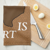 Brown Leather Kijk Texas Theedoek (Quarter Fold)