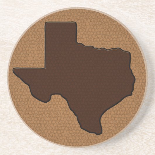 Brown Leather Kijk Texas Zandsteen Onderzetter (Voorkant)
