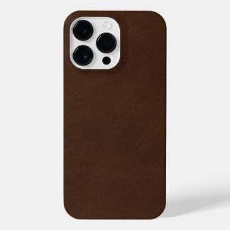 Brown Leather Phone Case Classic Durable Stylish  iPhone 14 Pro Max Hoesje