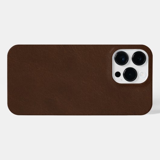 Brown Leather Phone Case Classic Durable Stylish  iPhone Hoesje (Achterkant horizontaal)