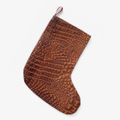 Brown leather texture backgrounddesign,fond,abstra kleine kerstsok (Voorkant (Hangend))