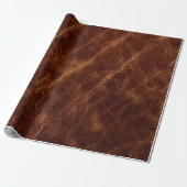Brown leather textureleather,texture,abstract,acce cadeaupapier (Uitgerold)