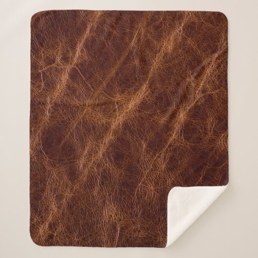 Brown leather textureleather,texture,abstract,acce sherpa deken (Voorkant)
