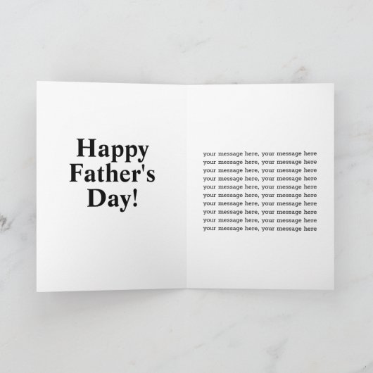 Brown Leather Tough Guy Happy Vaderdag Kaart (Binnen)