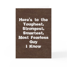 Brown Leather Tough Guy Happy Vaderdag