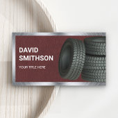 Brown Leather Wheel Alignment Autobandenwinkel Visitekaartje