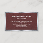 Brown Leather Wheel Alignment Autobandenwinkel Visitekaartje (Achterkant)