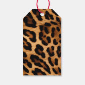 Brown Leopard Animal Print Cadeaulabel (Achterkant)