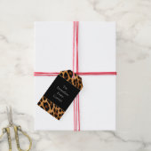 Brown Leopard Animal Print Cadeaulabel (Met Touw)