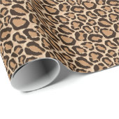 Brown Leopard Animal Print Cadeaupapier (Rol Hoek)