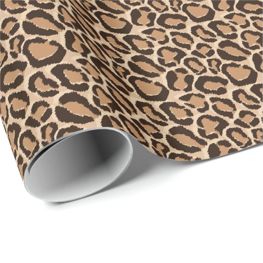 Brown Leopard Animal Print Cadeaupapier (Rol Hoek)