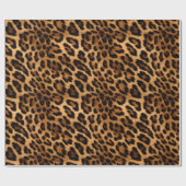 Brown Leopard Animal Print Cadeaupapier (Vlak)