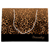 Brown Leopard Animal Print Groot Cadeauzakje (Voorkant)