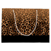 Brown Leopard Animal Print Groot Cadeauzakje (Achterkant)