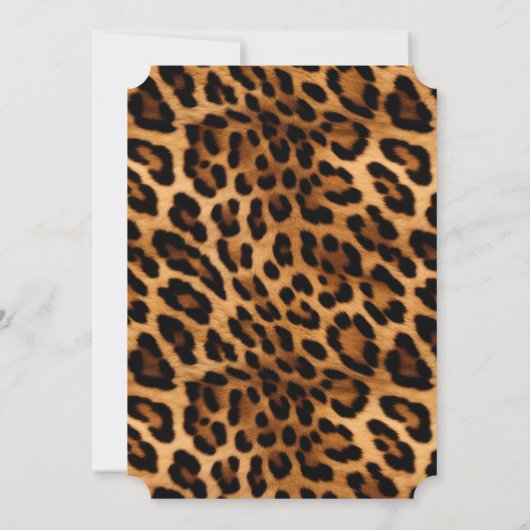 Brown Leopard Animal Print Kaart (Achterkant)