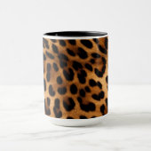 Brown Leopard Animal Print Mok (Midden)