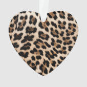 Brown Leopard Animal Print Ornament (achterkant)