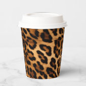 Brown Leopard Animal Print Papieren Bekers (Links)