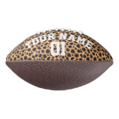 Brown Leopard Animal Print Personalized American Football (Gedraaid 270)