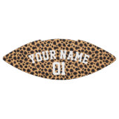 Brown Leopard Animal Print Personalized American Football (Paneel)