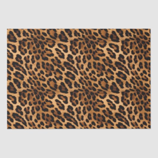 Brown Leopard Animal Print Tissuepapier (Voorkant)