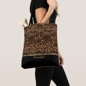 Brown Leopard Animal Print Tote Bag (Dichtbij)