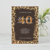 Brown Leopard Burlap Grunge 40th Birthday Kaart (Staand voorkant)