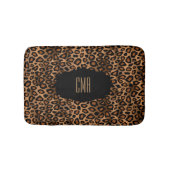 Brown Leopard Print | DIY-monogram Badmat (Voorkant)