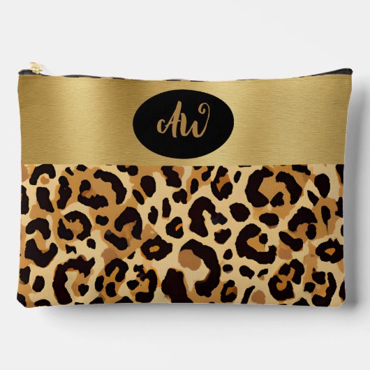 Brown Leopard Print Etui (Voorkant)