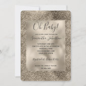 Brown Leopard Print Gold Glitter sparkle Kaart (Voorkant)