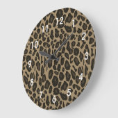 Brown Leopard Print Grote Klok (Hoek)