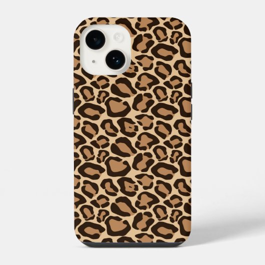Brown Leopard Print iPhone Hoesje (Achterkant)