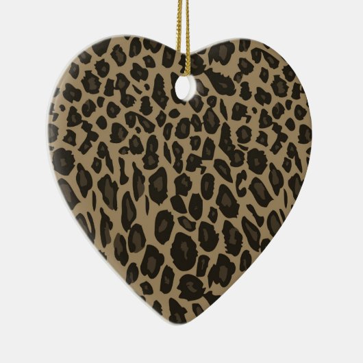 Brown Leopard Print Keramisch Ornament (Rechts)
