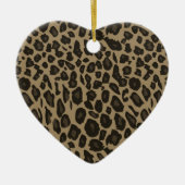 Brown Leopard Print Keramisch Ornament (Voorkant)