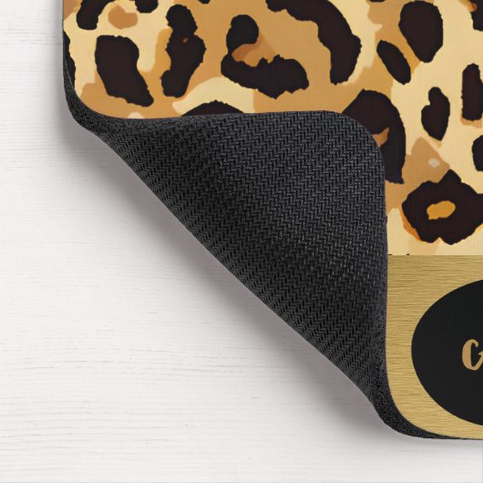 Brown Leopard Print Muismat (Hoek)